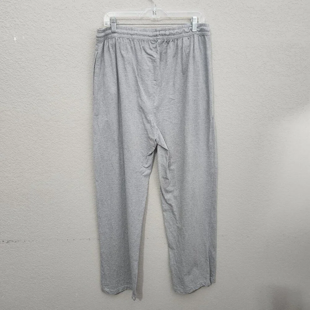 Tommy Hilfiger Pants Mens Large Grey Lounge Straight Leg Athletic Baseball